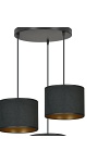 Lampa wisząca HILDE 3 BL PREMIUM BLACK - Emibig