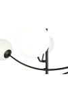 Lampa sufitowa HUNTER 6 BLACK/OPAL - Emibig