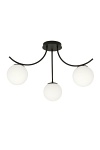 Lampa sufitowa BOSTON 3 BLACK/OPAL - Emibig