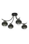 Lampa sufitowa BOSTON 4 BLACK/STRIPE - Emibig