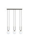 Lampa wisząca GLAM 3 BLACK/OPAL - Emibig