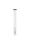 Lampa wisząca GLAM 1 BLACK/TRANSPARENT - Emibig