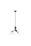 Lampa wisząca NOVA 4 BLACK/OPAL - Emibig