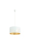 Lampa wisząca ASTON 1 WHITE/GOLD - Emibig