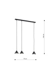 Lampa wisząca ELIT 3 BLACK - Emibig