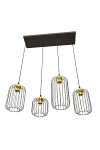 Lampa wisząca VANDER 4 BL GOLD - Emibig