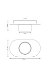 Lampa sufitowa DIAZ 1 BL - Emibig