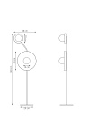 Lampa podłogowa KISS LP2 BLACK - Emibig