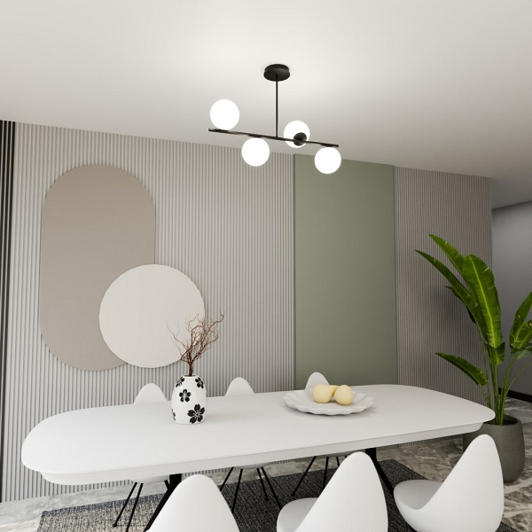 Lampa sufitowa BIOR 4 BLACK - Emibig