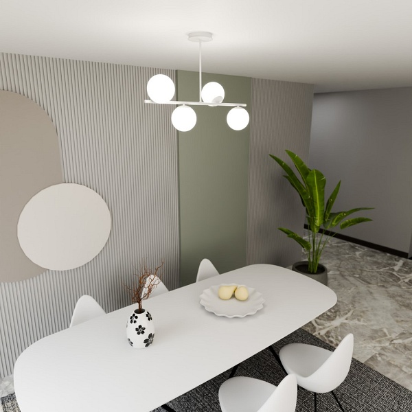 Lampa sufitowa BIOR 4 WHITE - Emibig