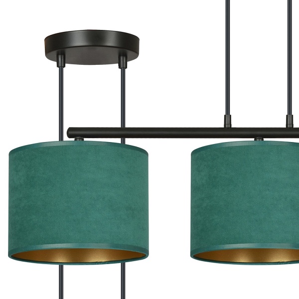 Lampa wisząca HILDE 3 BL GREEN - Emibig