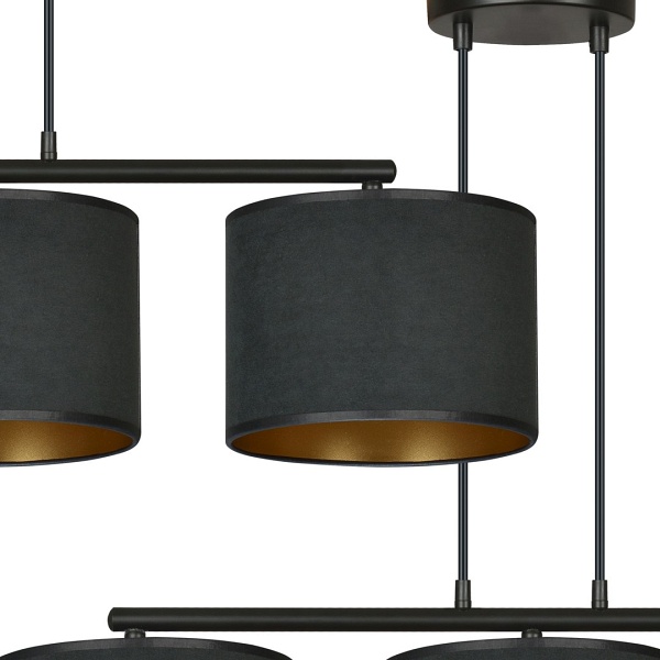 Lampa wisząca HILDE 3 BL BLACK - Emibig
