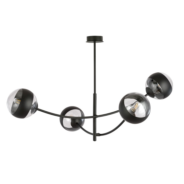 Lampa sufitowa HUNTER 4 BLACK/STRIPE - Emibig