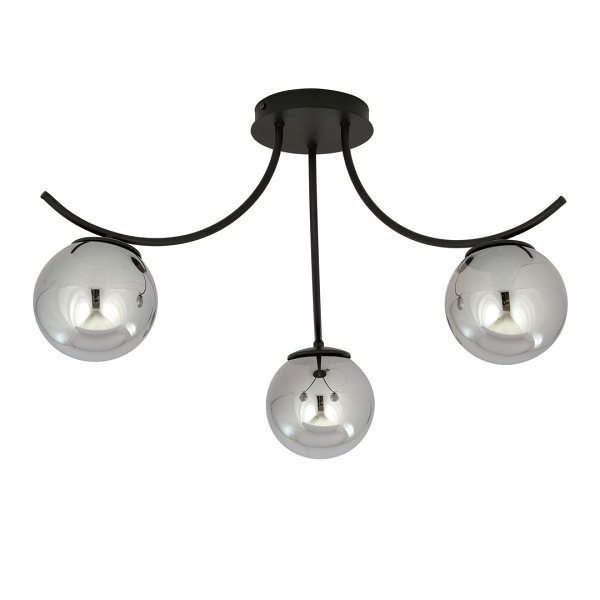Lampa sufitowa BOSTON 3 BLACK/GRAFIT - Emibig