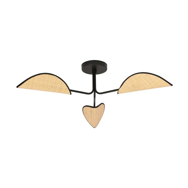 Lampa sufitowa GOMEZ 3 RATTAN - Emibig