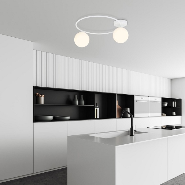 Lampa sufitowa SOPRA 2 WH OPAL - Emibig