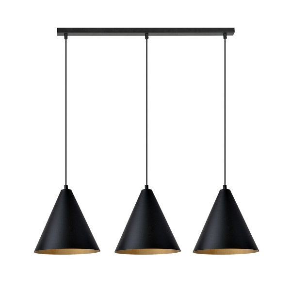 Lampa wisząca REBEL 3 BLACK/GOLD - Emibig
