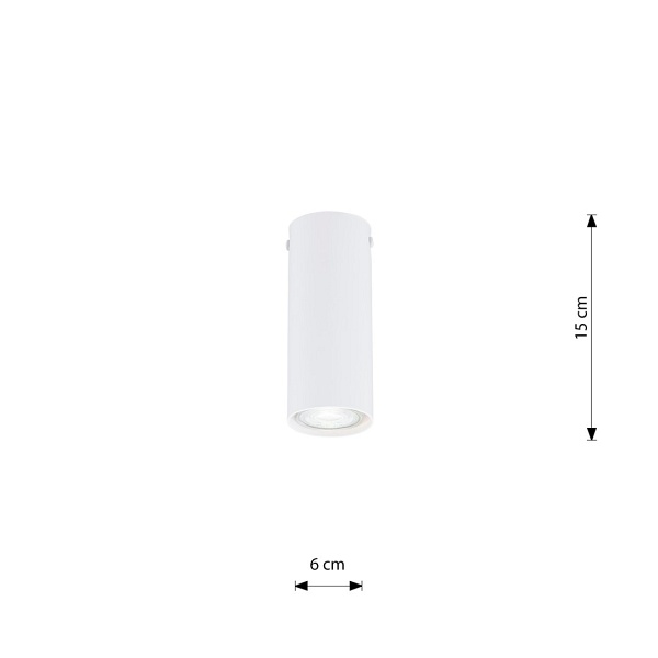 Lampa sufitowa TECNO 1S WHITE oprawa oświetleniowa - Emibig
