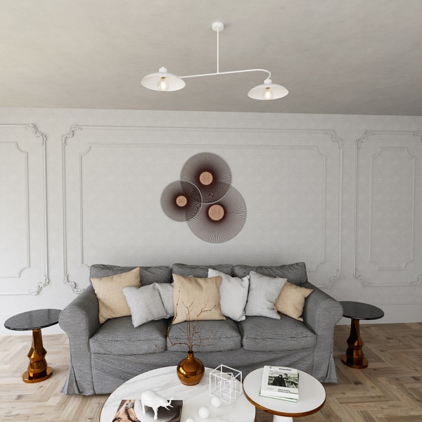Lampa sufitowa FOSTER 2 WHITE - Emibig