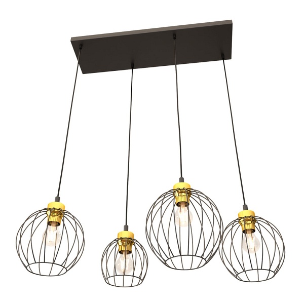 Lampa wisząca NANDO 4 BL GOLD - Emibig
