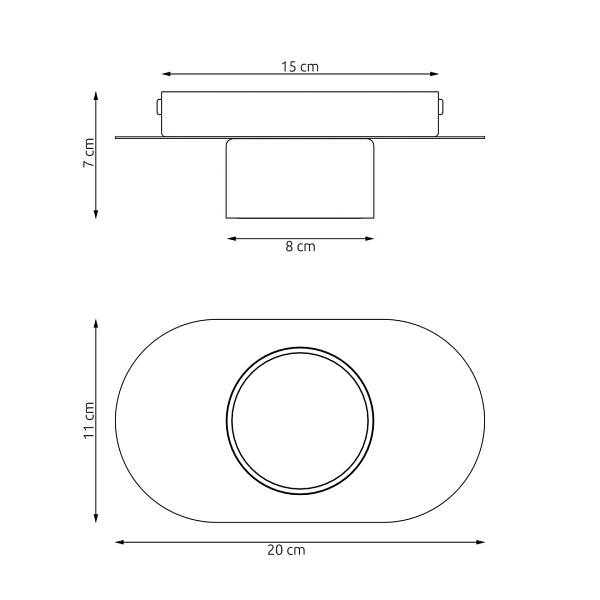 Lampa sufitowa DIAZ 1 BL - Emibig
