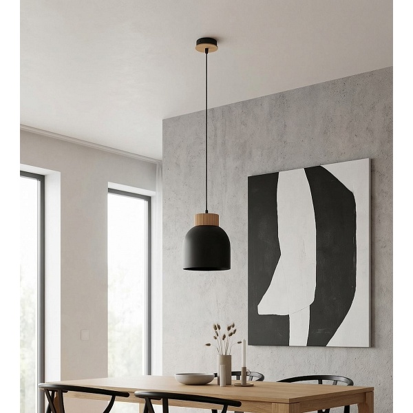 Lampa wisząca VIGO 1 BLACK - Emibig