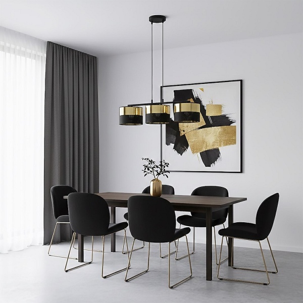 Lampa wisząca LUX 3 BL GOLD - Emibig