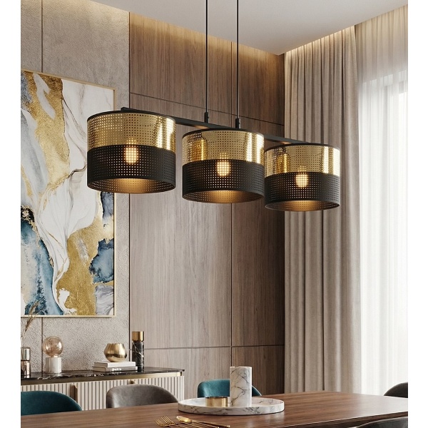 Lampa wisząca LUX 3 BL GOLD - Emibig