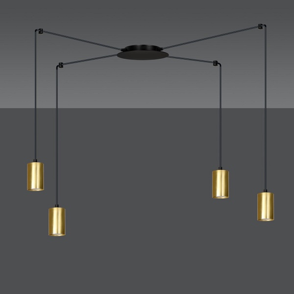 Lampa wisząca TRAKER 4 BL/GOLD - Emibig