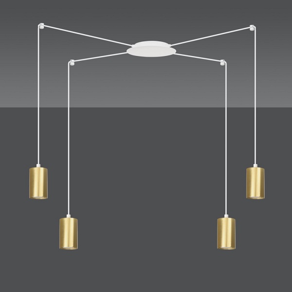 Lampa wisząca TRAKER 4 WH/GOLD - Emibig