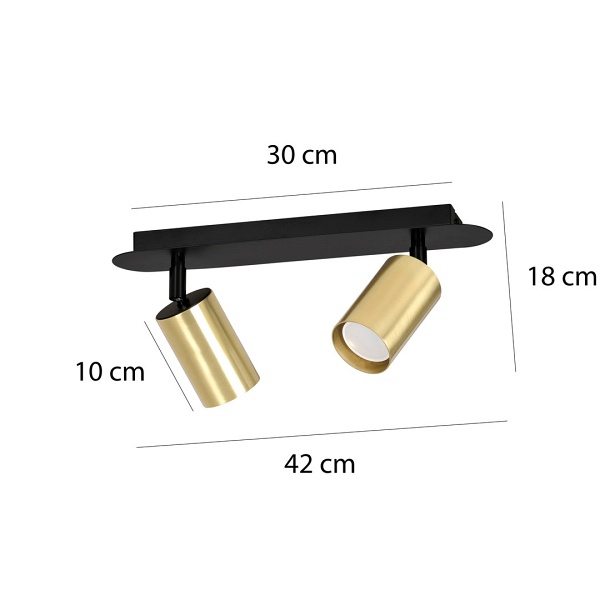 Lampa sufitowa ZEN 2 BLACK - Emibig