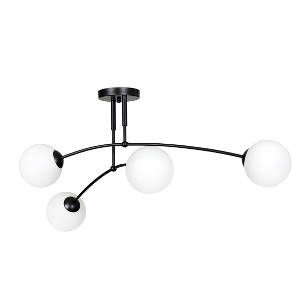 Lampa sufitowa PREGOS 4 BLACK - Emibig