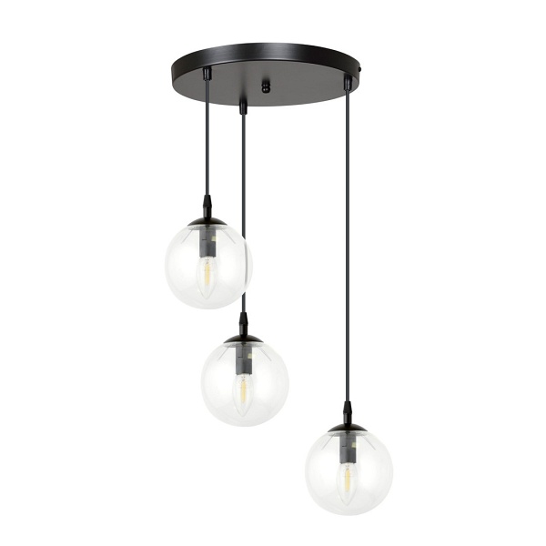 Lampa wisząca COSMO 3 BL PREMIUM TRANSPARENT - Emibig
