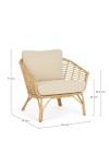BIZZOTTO fotel ogrodowy MABEL naturalny - King Home