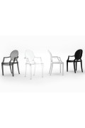 Krzesło LOUIS transparentne - poliwęglan - King Home