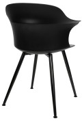Krzesło BRAZO czarne - polipropylen, metal - King Home