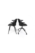 Krzesło BRAZO czarne - polipropylen, metal - King Home