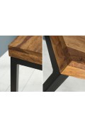 INVICTA biurko ELEMENTS Sheesham - lite drewno palisander, metal - Invicta Interior
