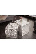INVICTA zestaw stolików ABSTRACT srebrny - aluminium - Invicta Interior