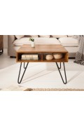 INVICTA stolik kawowy SCORPION 60cm - sheesham, lite drewno, metal - King Home
