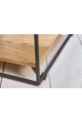 INVICTA stolik nocny SCORPION 40 cm dąb - lite drewno, metal - Invicta Interior
