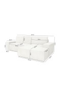 Narożnik PILLOW M prawy z funkcją spania zielony - King Home