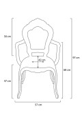 Krzesło KING ARM dymione - poliwęglan - King Home