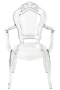 Krzesło KING ARM transparentne - poliwęglan - King Home