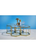 KARE stolik kawowy COMB GOLD 45 złoty - Kare Design