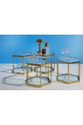 KARE stolik kawowy COMB GOLD 45 złoty - Kare Design