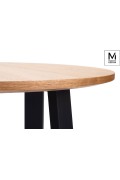 MODESTO stół TAVOLO FI 60 dąb - blat MDF, podstawa metalowa - Modesto Design