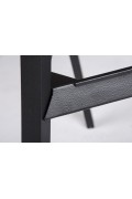Krzesło barowe SPLIT PREMIUM czarne - aluminium - King Home