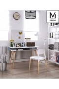 MODESTO krzesło ECCO białe - polipropylen, podstawa bukowa - Modesto Design