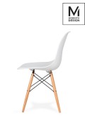 MODESTO krzesło DSW białe - podstawa bukowa - Modesto Design